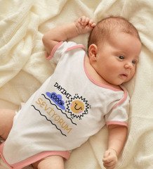 BK Kids Dayımı Çok Seviyorum Tasarımlı Pembe Bebek Body Zıbın-1