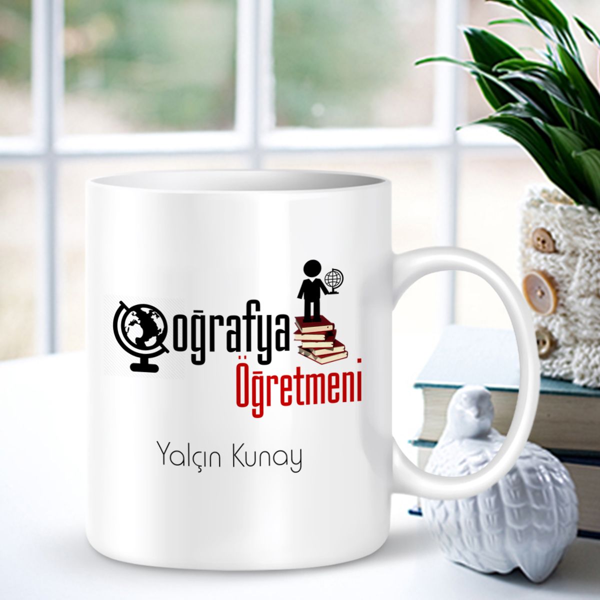 Kişiye Özel Mesleki Coğrafya Öğretmeni Beyaz Kupa Bardak - 001