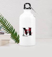 Kişiye Özel M Baş Harf ve İsimli Metal Suluk (500 ml.)