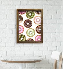 BK Gift Cafe & Bar & Restaurant Konseptli Doğal Masif Ahşap Çerçeveli Tablo 45x65cm-23