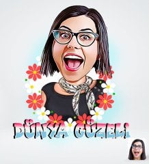 Kişiye Özel Dünya Güzeli Tasarımlı Dijital Karikatür-1