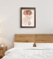 BK Gift Yatak Odası Konseptli Doğal Masif Ahşap Çerçeveli Tablo 45x65cm-76