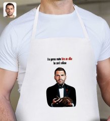 Kişiye Özel Godfather Baba Karikatürlü Beyaz Mutfak Önlüğü-9