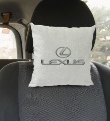 BK Gift Lexus Tasarımlı Kare Araç Koltuk Yastığı-1