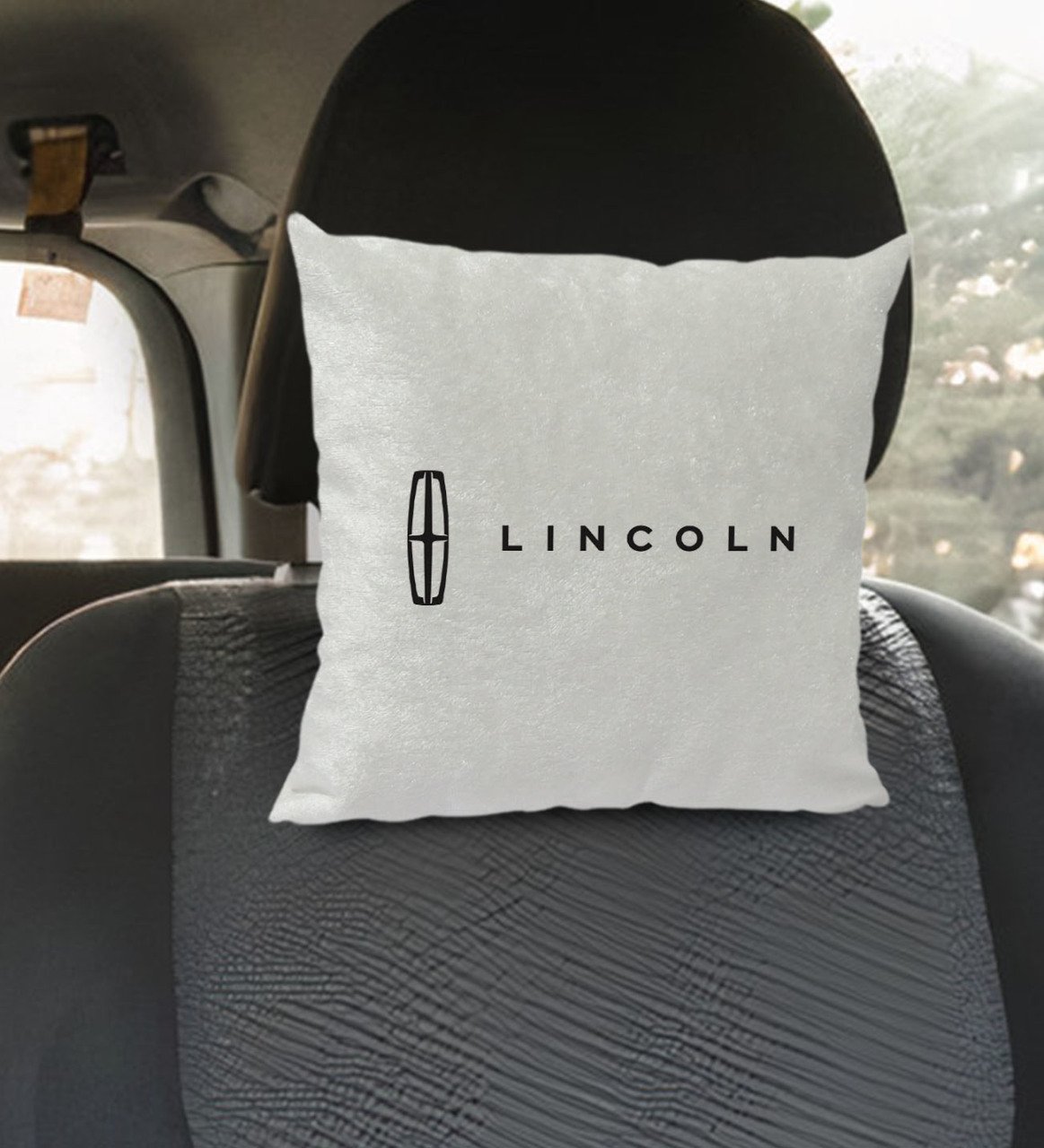 BK Gift Lincoln Tasarımlı Kare Araç Koltuk Yastığı-1