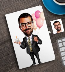 Kişiye Özel Bay Doğum Günü Karikatürlü Defter-3