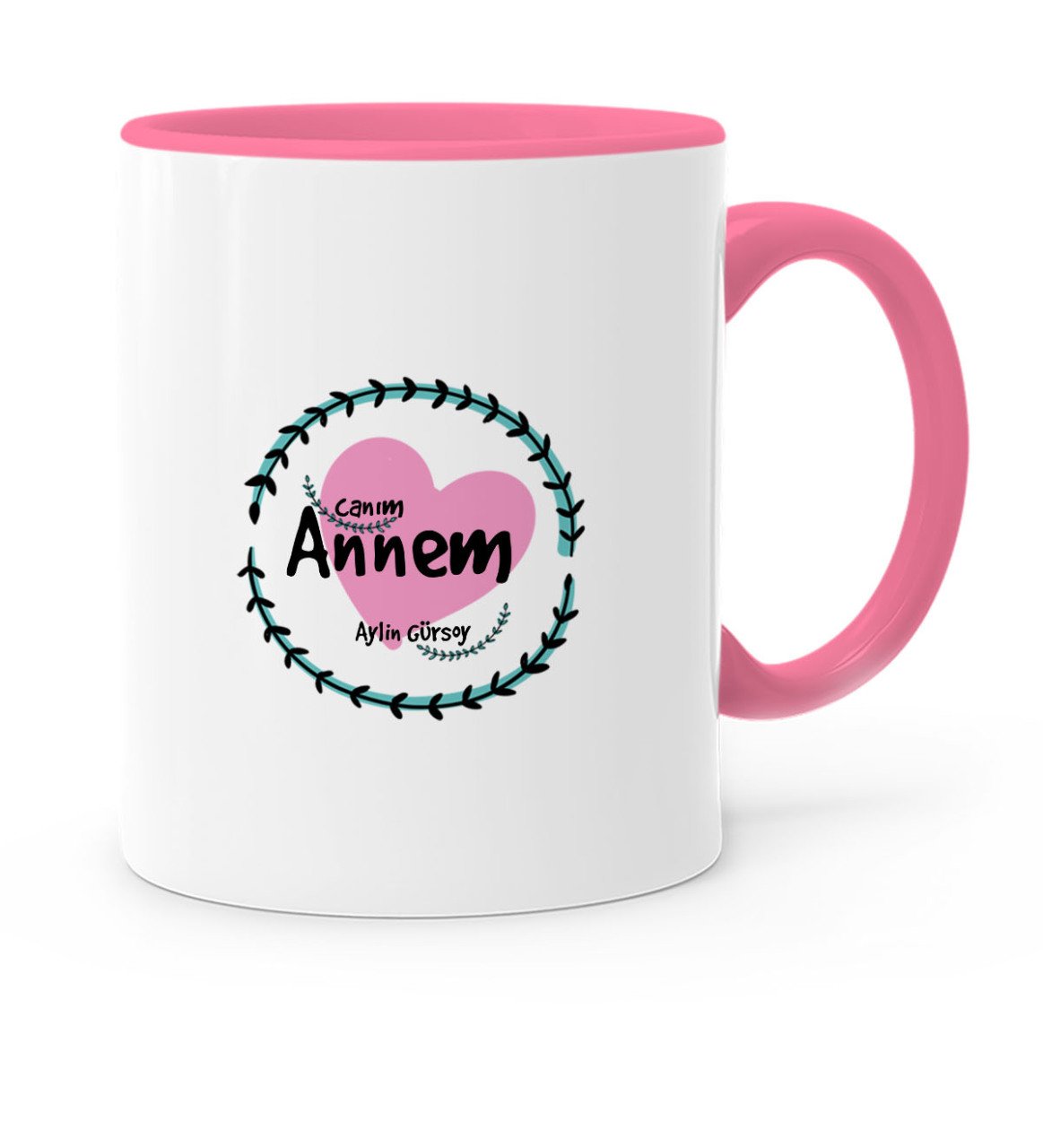 Kişiye Özel Canım Annem Pembe Kupa Bardak - 10