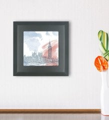 BK Gift London Tasarımlı Ahşap Çerçeveli Taş Duvar Dekoru-1