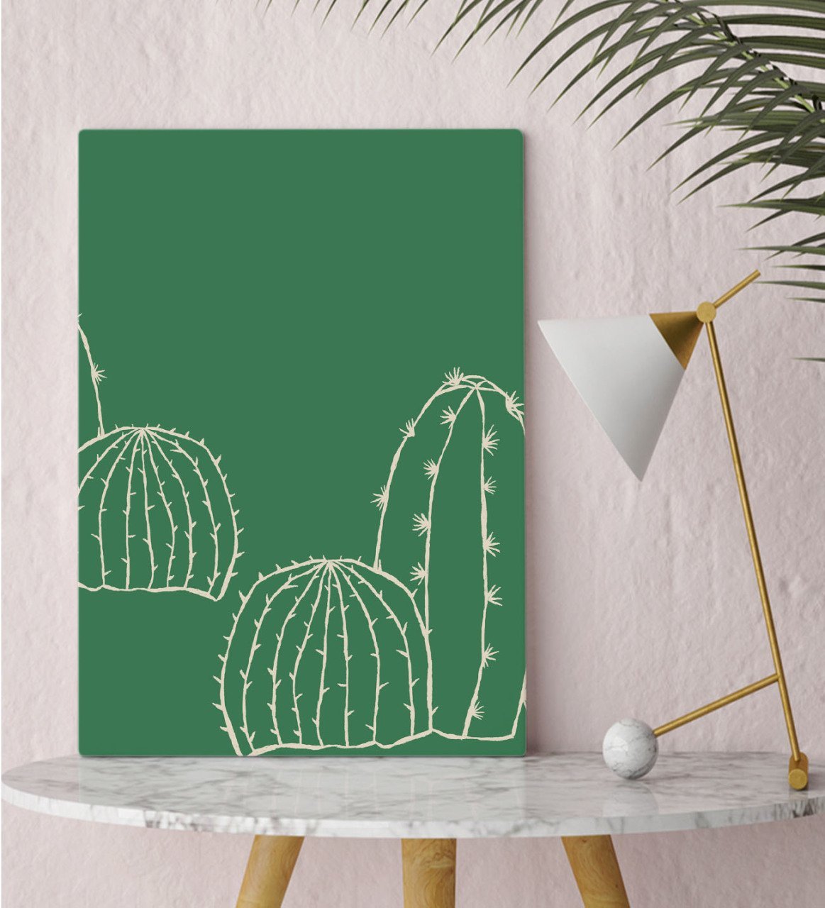 BK Gift Kaktüs Tasarımlı Kanvas Tablo 30x50cm-24