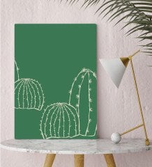 BK Gift Kaktüs Tasarımlı Kanvas Tablo 30x50cm-24