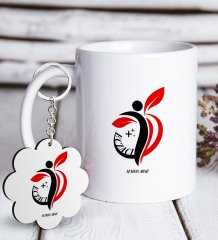 Kişiye Özel Mesleki Eczacı Beyaz Kupa ve Anahtarlık Hediye Seti-4