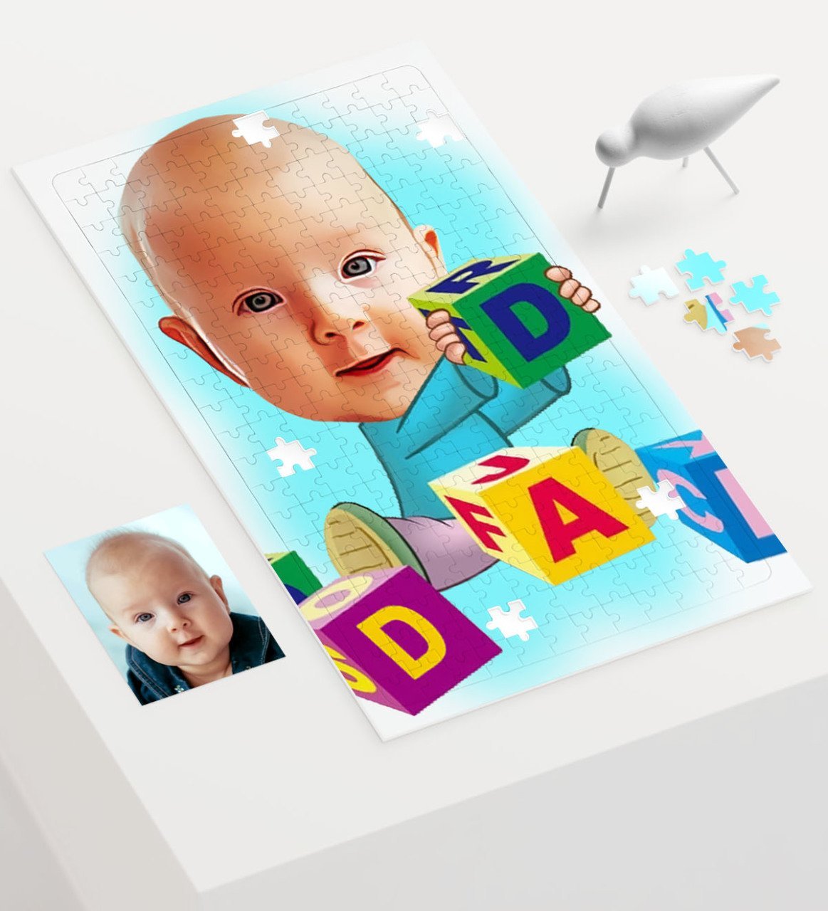 Kişiye Özel Bebek Karikatür 240 Parça A3 Puzzle - 5