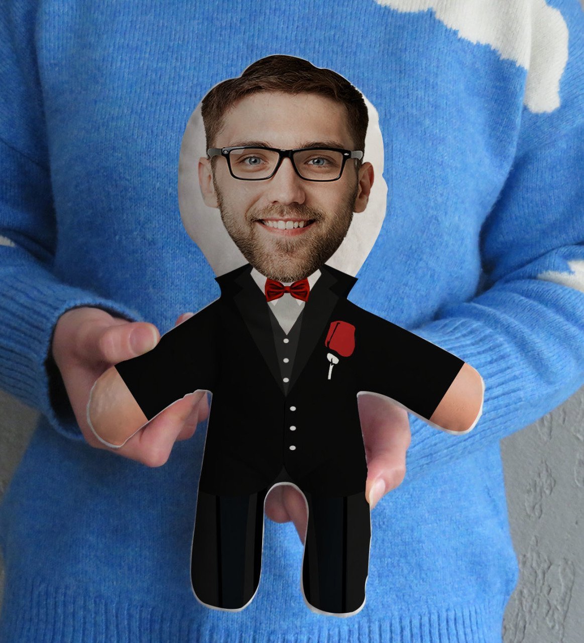 Kişiye Özel Fotoğraflı Baba Tasarımlı Bebek Yastık Model 1