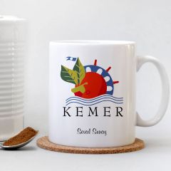 Kişiye Özel Kemer Beyaz Kupa Bardak - 001