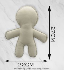 BK Gift Kişiye Özel Fotoğraflı Yılbaşı Kostümlü Kadın Bebek Yastık-2