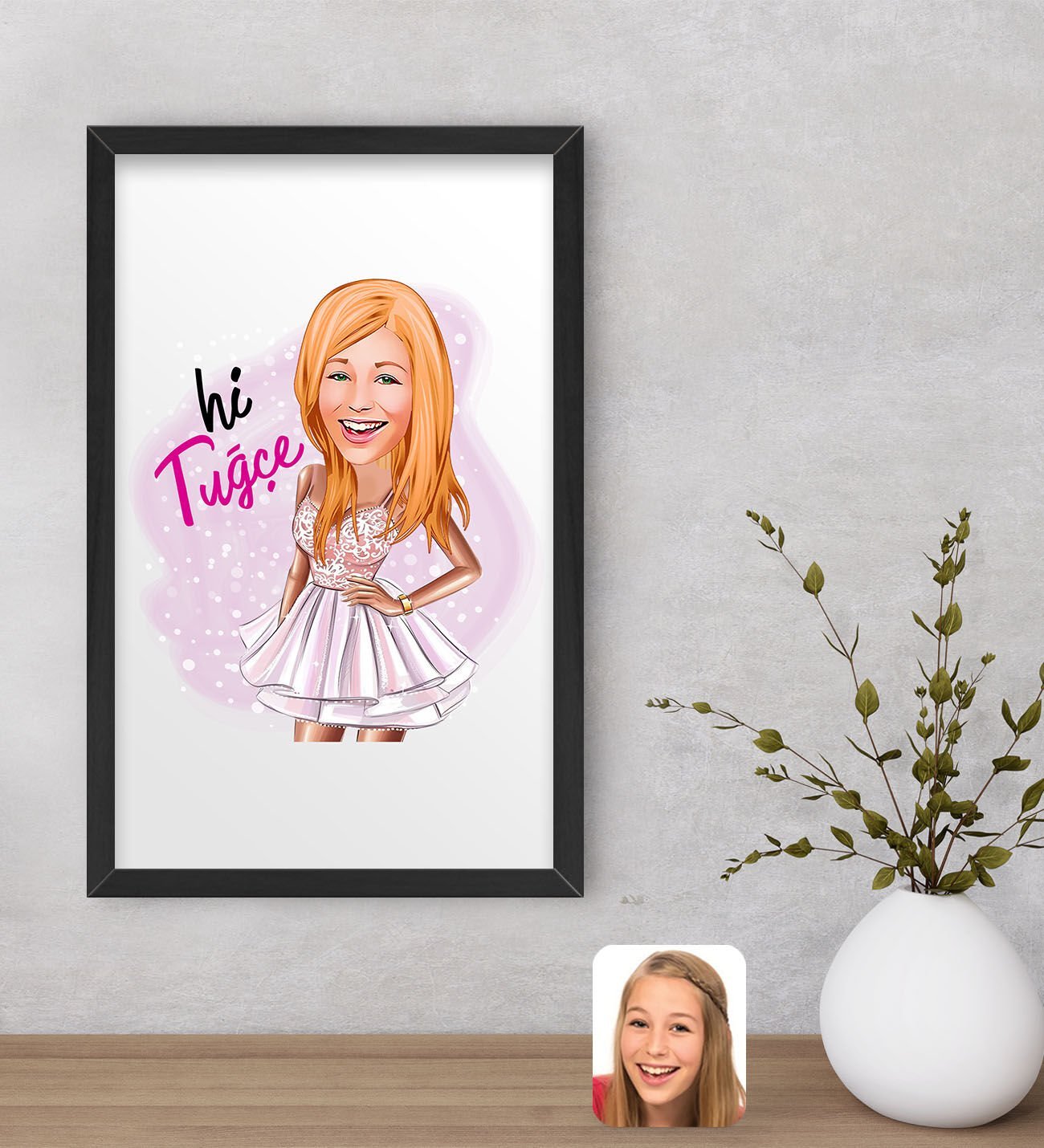 Bk Gift Kişiye Özel Barbie Karikatürlü Dekoratif Ahşap Siyah Çerçeveli Tablo-2, Barbie Filmi, Barbie Hediyelik Eşya, Arkadaşa Hediye