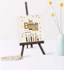 Babalar Gününe Özel İlk Babalar Günün Kutlu Olsun Şovaleli Doğal Taş - 5