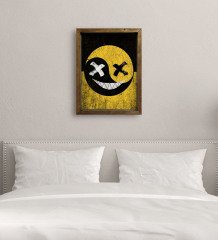 BK Gift Yatak Odası Konseptli Doğal Masif Ahşap Çerçeveli Tablo 45x65cm-87