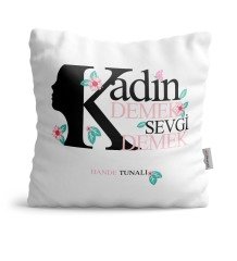 Kişiye Özel Kadınlar Günü Saten Yastık - 5