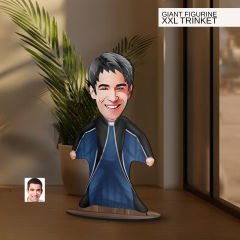 BK Gift Kişiye Özel Extreme Sport Karikatürlü Büyük Boy Ahşap Biblo-1 Arkadaşa Hediye , Sevgiliye Hediye, Kişiye Özel Biblolar
