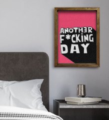 BK Gift Yatak Odası Konseptli Doğal Masif Ahşap Çerçeveli Tablo 45x65cm-89