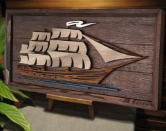 BK Gift Özel Yapım Kabartma Figür Temalı Meşe Ağacı Ahşap Tablo, Ev Dekorasyonu, Duvar Dekoru, Ev Hediyesi-5