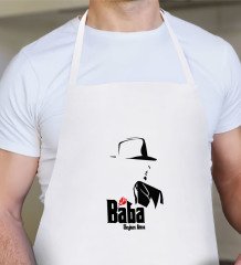 Kişiye Özel Godfather Baba Tasarımlı Beyaz Mutfak Önlüğü-16