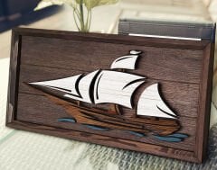 BK Gift Özel Yapım Kabartma Figür Temalı Meşe Ağacı Ahşap Tablo, Ev Dekorasyonu, Duvar Dekoru, Ev Hediyesi-6