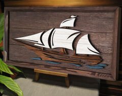 BK Gift Özel Yapım Kabartma Figür Temalı Meşe Ağacı Ahşap Tablo, Ev Dekorasyonu, Duvar Dekoru, Ev Hediyesi-6