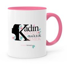 Kişiye Özel Kadınlar Günü Pembe Kupa Bardak - 2