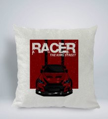 BK Gift Racer Tasarımlı Kare Araç Koltuk Yastığı-1