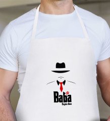 Kişiye Özel Godfather Baba Tasarımlı Beyaz Mutfak Önlüğü-17