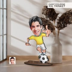 BK Gift Kişiye Özel Futbolcu Karikatürlü Büyük Boy Ahşap Biblo-10 Arkadaşa Hediye , Sevgiliye Hediye, Kişiye Özel Biblolar