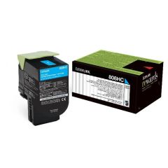 Lexmark 80C8HC0 (808HC) Mavi Orjinal Toner Yüksek Kapasite - CX410 / CX510 (T3167)