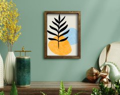 BK Home Doğal Masif Ahşap Çerçeveli Tablo 45x65cm-45