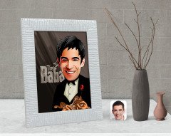 Kişiye Özel Godfather Baba Karikatürlü Dekoratif Çerçeve-5