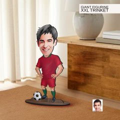 BK Gift Kişiye Özel Futbolcu Karikatürlü Büyük Boy Ahşap Biblo-12 Arkadaşa Hediye , Sevgiliye Hediye, Kişiye Özel Biblolar