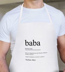 Kişiye Özel Baba Tasarımlı Beyaz Mutfak Önlüğü-2
