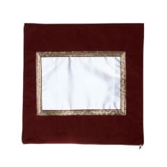 Sublimasyon Kadife Kare Yastık - Bordo