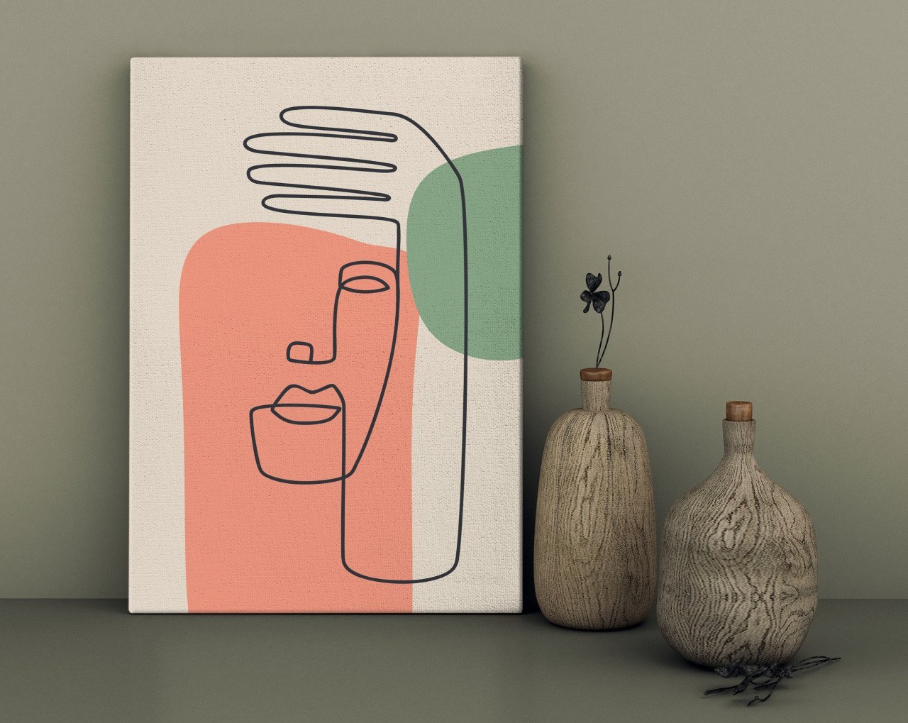 BK Home Picasso Style Tasarımlı Kanvas Tablo 30x50cm-5