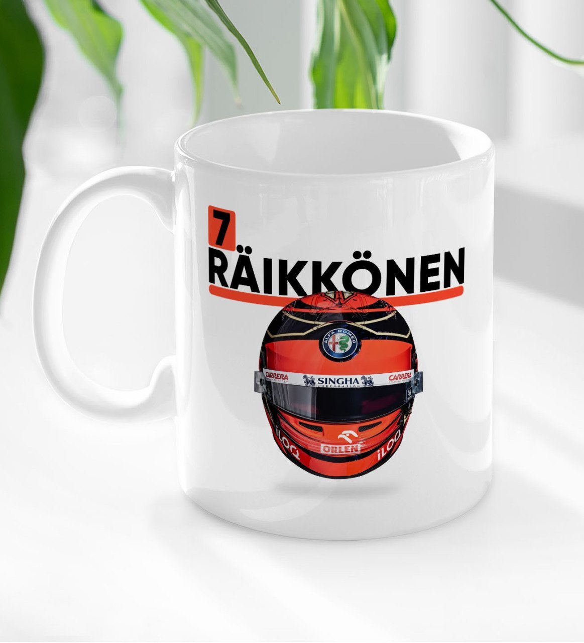 BK Gift F1 Räikkönen Tasarımlı Beyaz Kupa Bardak-1