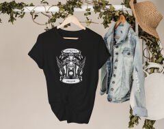 BK Gift Motorsiklet Tasarımlı Kadın Siyah T-shirt -4, Arkadaşa Hediye, Doğum Günü Hediyesi, Sevgili Hediyesi