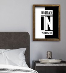 BK Gift Yatak Odası Konseptli Doğal Masif Ahşap Çerçeveli Tablo 45x65cm-99