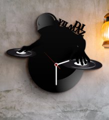 Kişiye Özel DJ Tasarımlı Ahşap Duvar Saati