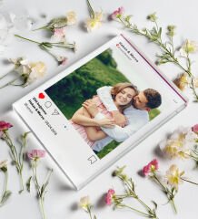 BK Gift Kişiye Özel İnstagram Tasarımlı Fotoğraflı İsimli Akrilik Çerçeve-1, Sevgiliye Hediye, Eşe Hediye, Arkadaşa Hediye