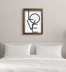 BK Gift Yatak Odası Konseptli Doğal Masif Ahşap Çerçeveli Tablo 45x65cm-101