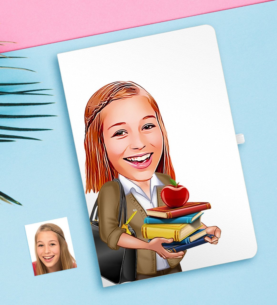 Kişiye Özel Bayan Öğretmen Karikatürlü Defter-4