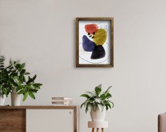 BK Home Doğal Masif Ahşap Çerçeveli Tablo 45x65cm-58