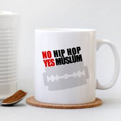 Kişiye Özel ''No Hip Hop Yes Müslüm'' Beyaz Kupa Bardak