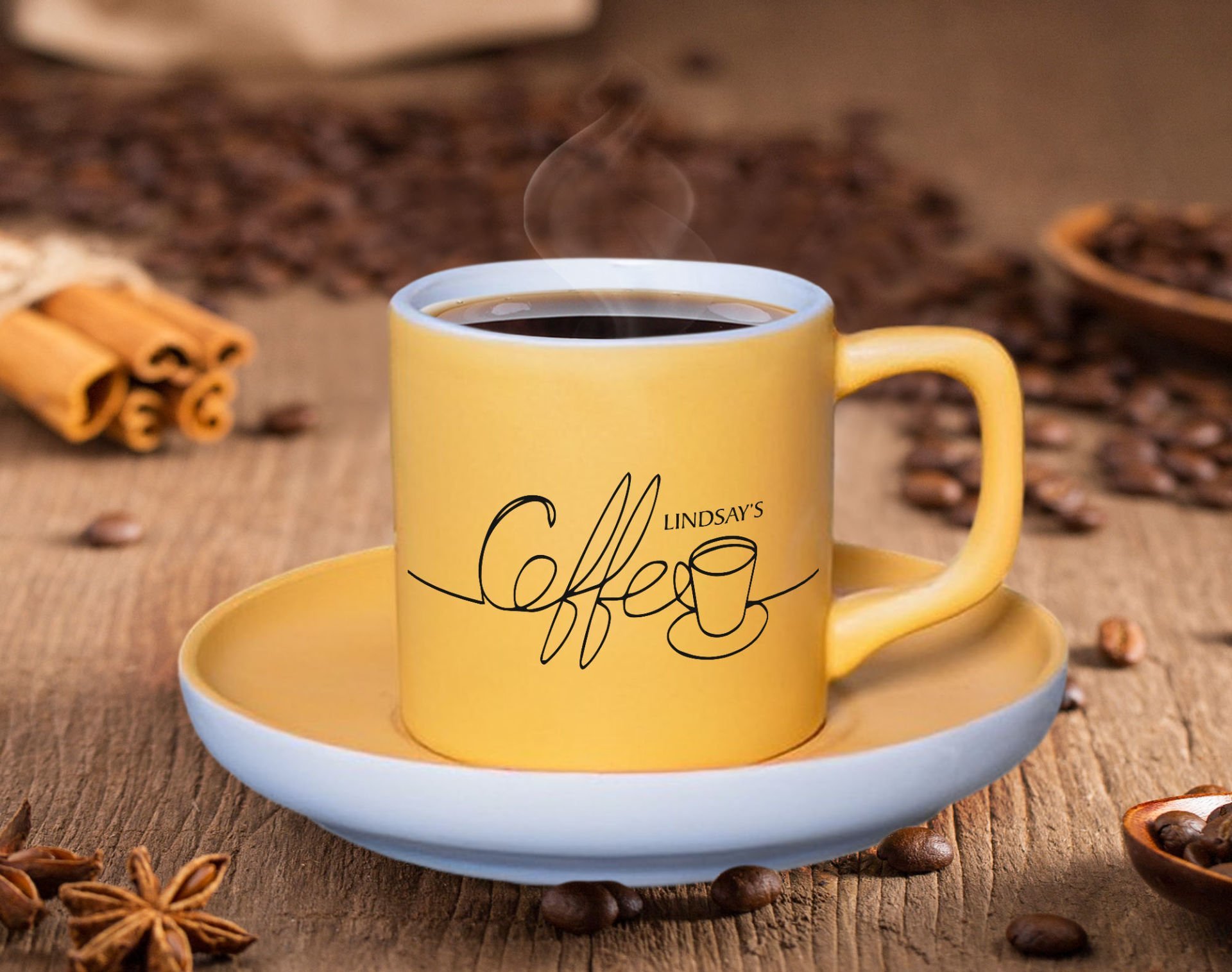 BK Gift Kişiye Özel İsimli Mat Sarı Renk Türk Kahvesi Fincanı-13 Renkli Türk Kahvesi Fincanı, Arkadaşa Hediye, Anneye Hediye, Kahve Fincanı